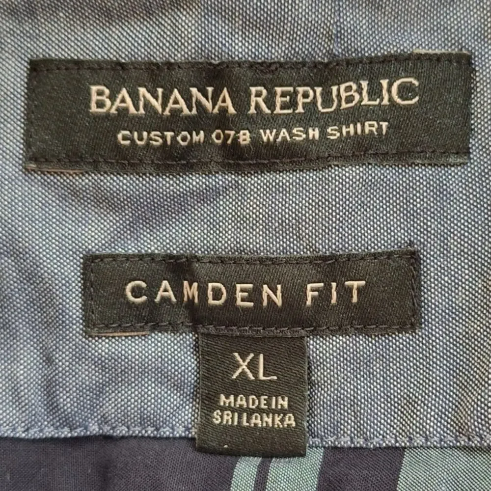 Banana Republic Shirt Men's XL Camden Fit Plaid Classic Preppy Office Workwear